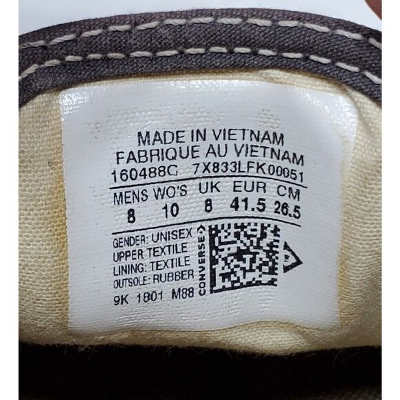 Converse Chuck Taylor 70 Shoes Womens 10 Grey Flamingo Slip On Sneakers - Picture 12 of 15